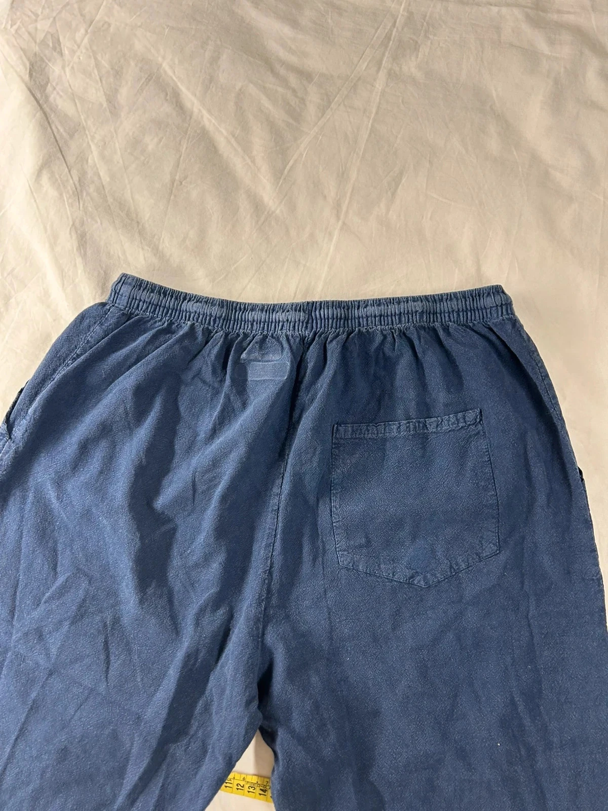 Vintage navy blue amaro jeans cropped pants size L – photo 11